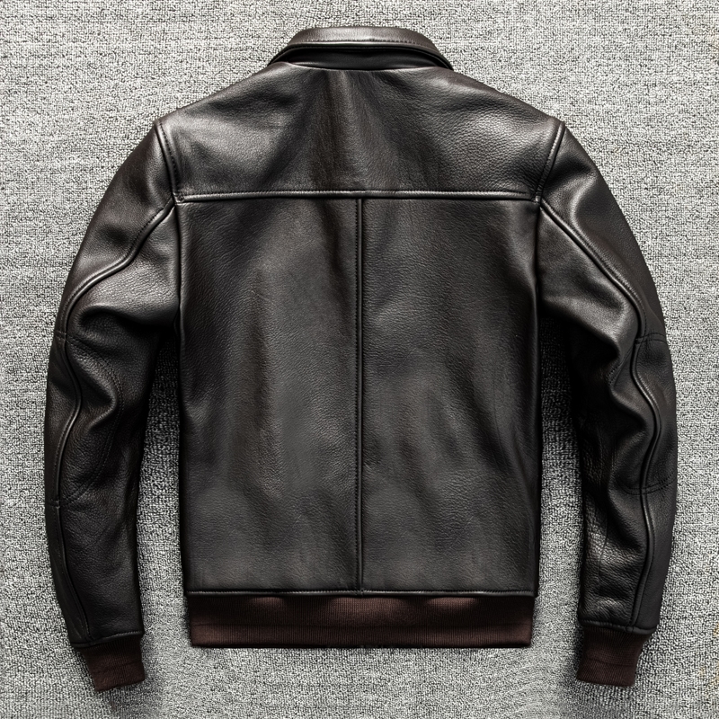 Dark Brown Winter Leather Jack - Leather Work Jacket 评论和价格