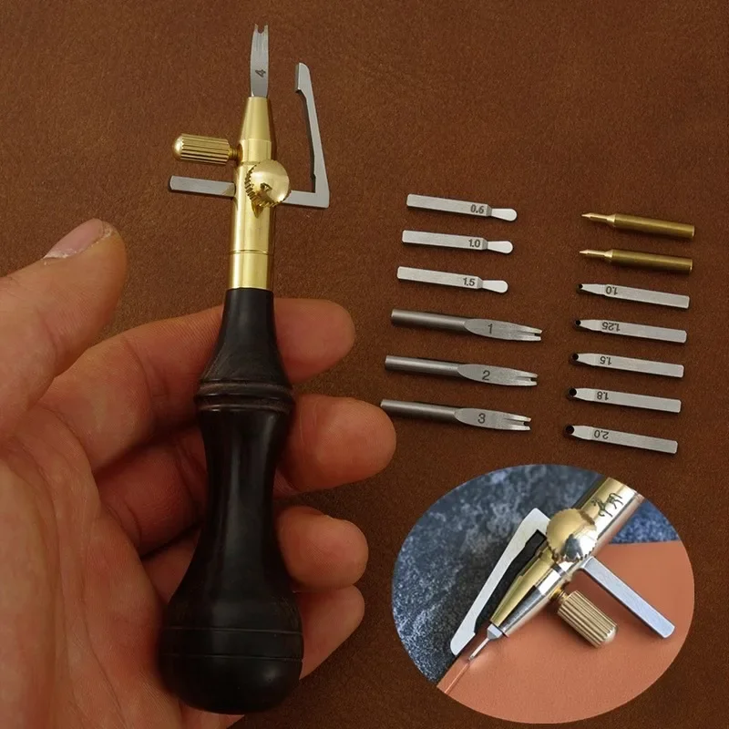 Adjustable Multi-function Cutt - Leatherwork Ruler 评论和价格