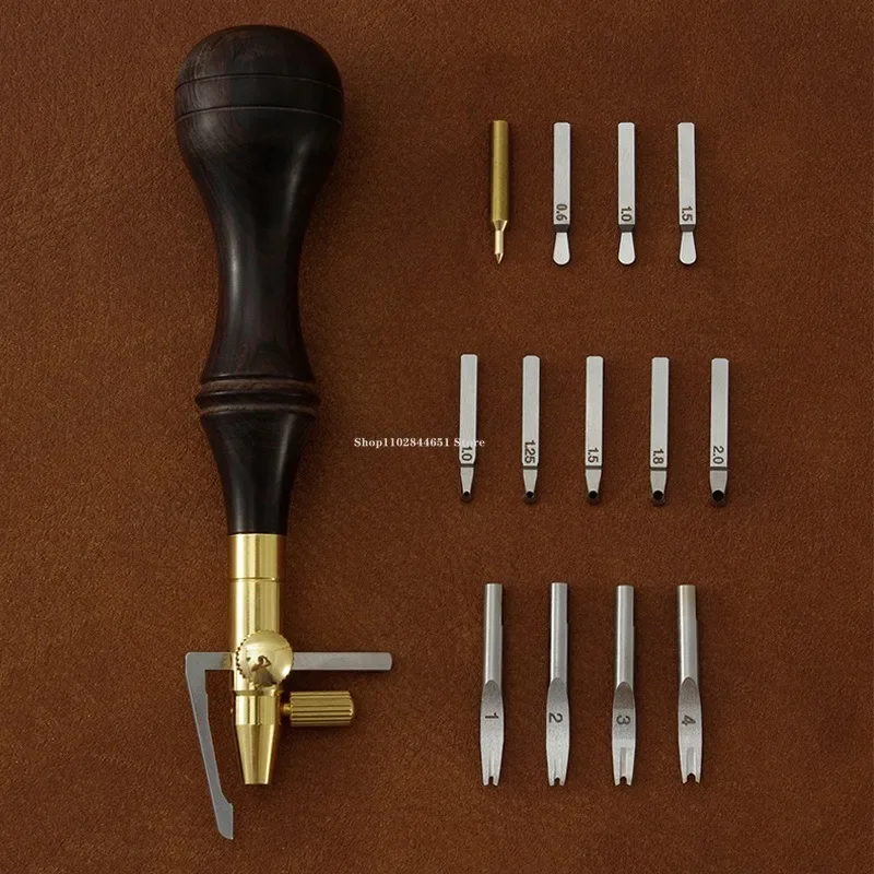 Adjustable Multi-function Cutt - Leatherwork Ruler 评论和价格
