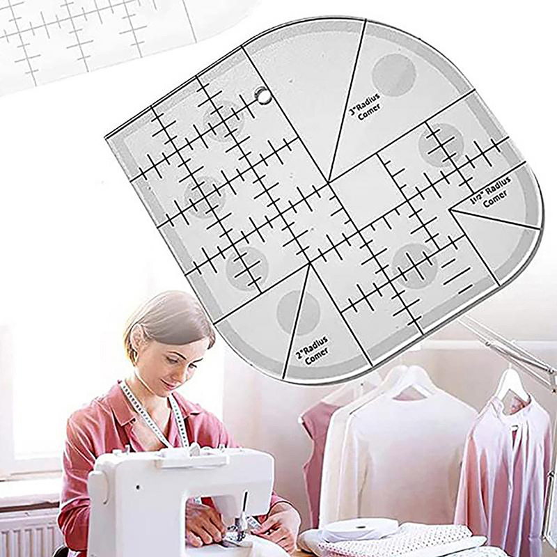 Curved Corner Cutter Quilt Rul - Leatherwork Ruler 评论和价格