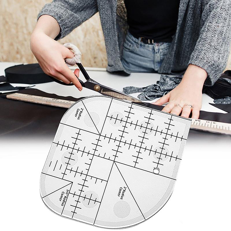 Curved Corner Cutter Quilt Rul - Leatherwork Ruler 评论和价格