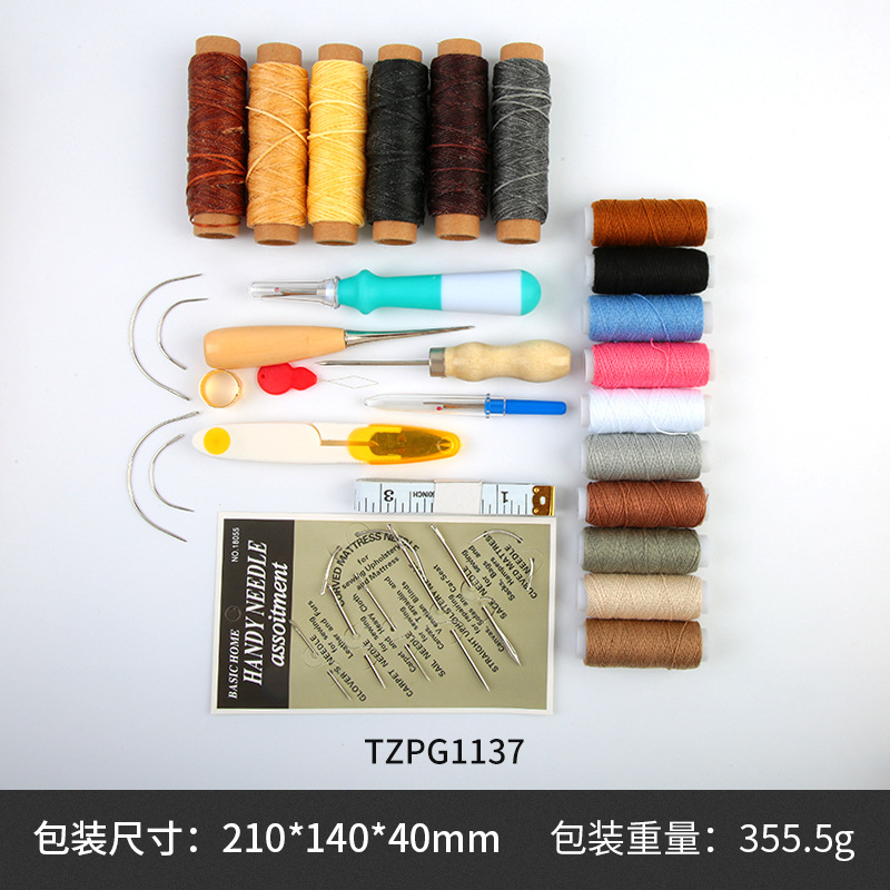 34-Piece Leather Craft Tools K - Beginner Leatherwork Kit 评论和价格