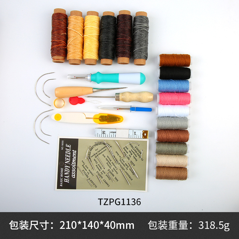 34-Piece Leather Craft Tools K - Beginner Leatherwork Kit 评论和价格