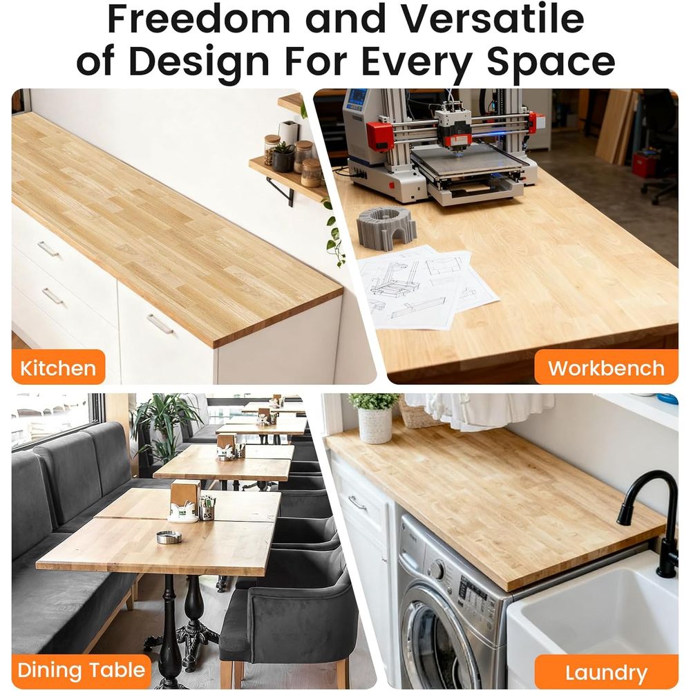 8ft Butcher Block Countertop,  - Leatherwork Bench 评论和价格