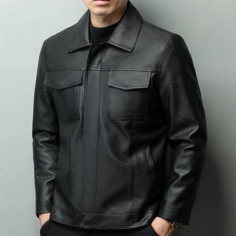 Vintage Brown Cowhide Leather  - Leather Work Jacket 评论和价格