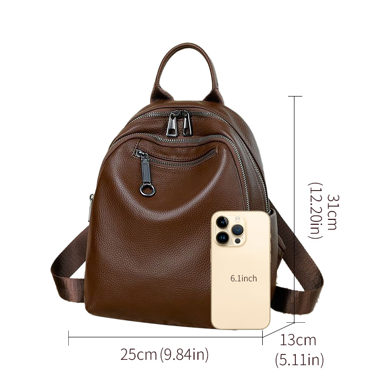 Genuine Leather Women's Backpa - Leather Work Bag 评论和价格